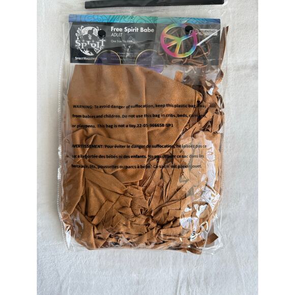 NWT Spirit Halloween Adult Free Spirit Babe Hippie 70s Costume One Size Costume - Picture 4 of 6